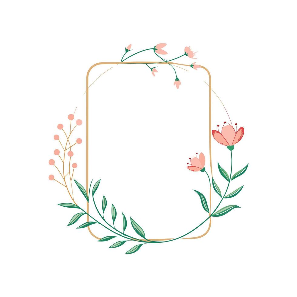 Beautiful Floral Frame Border Illustration vector