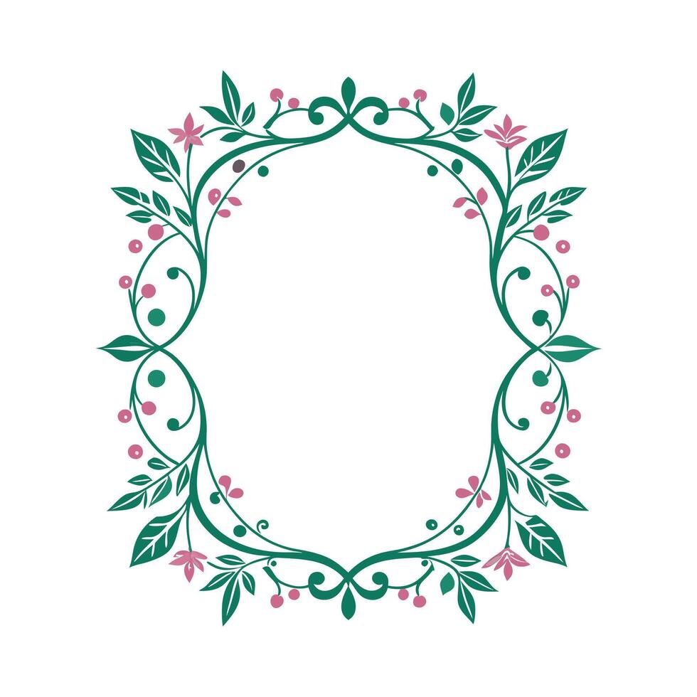 Beautiful Floral Frame Border Illustration vector
