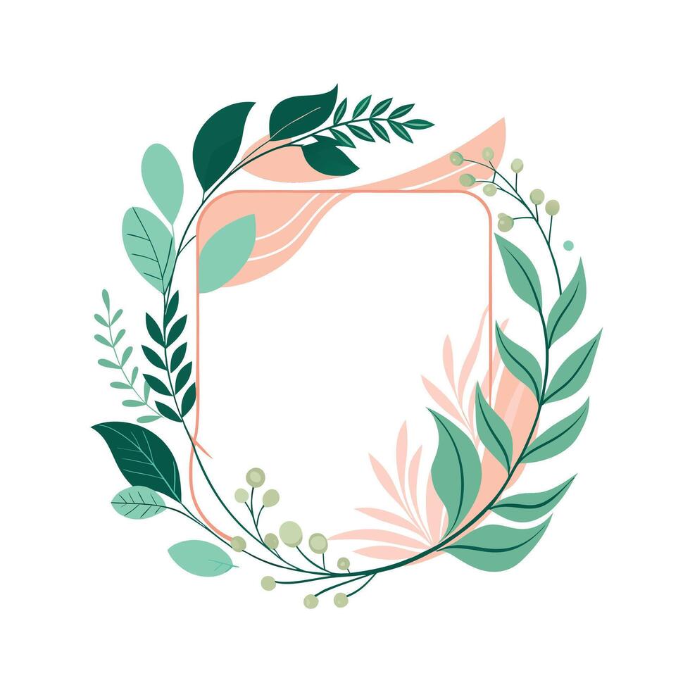 Beautiful Floral Frame Border Illustration vector