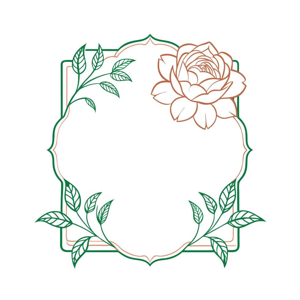Beautiful Floral Frame Border Illustration vector