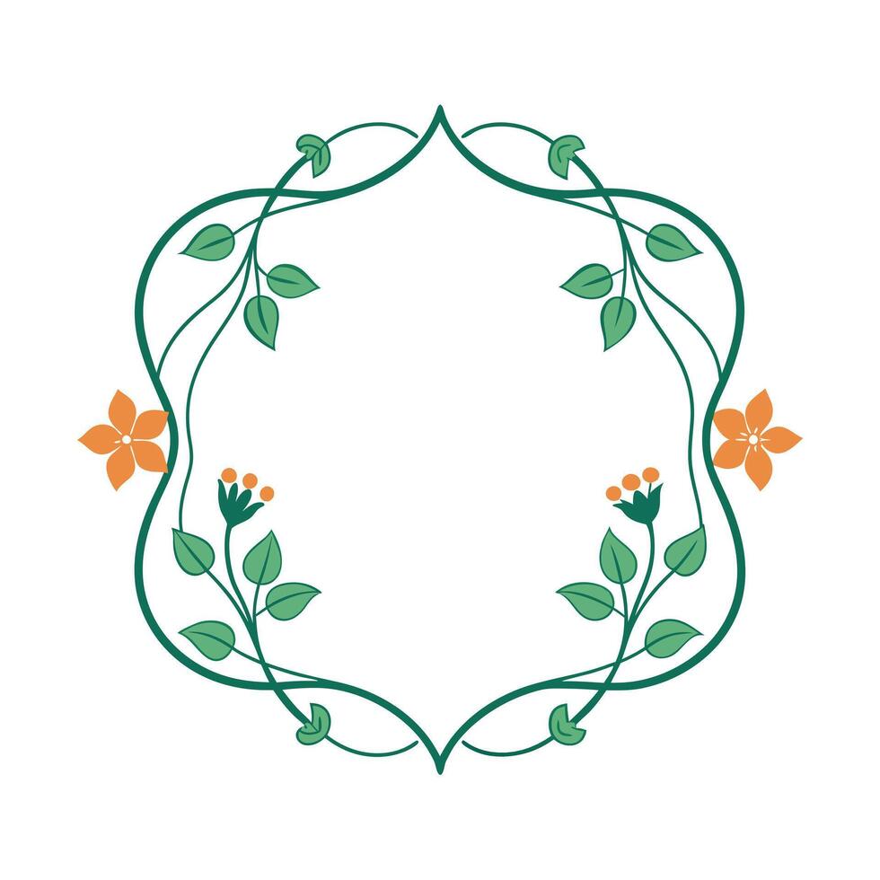 Beautiful Floral Frame Border Illustration vector