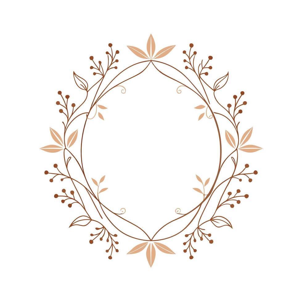 Beautiful Floral Frame Border Illustration vector