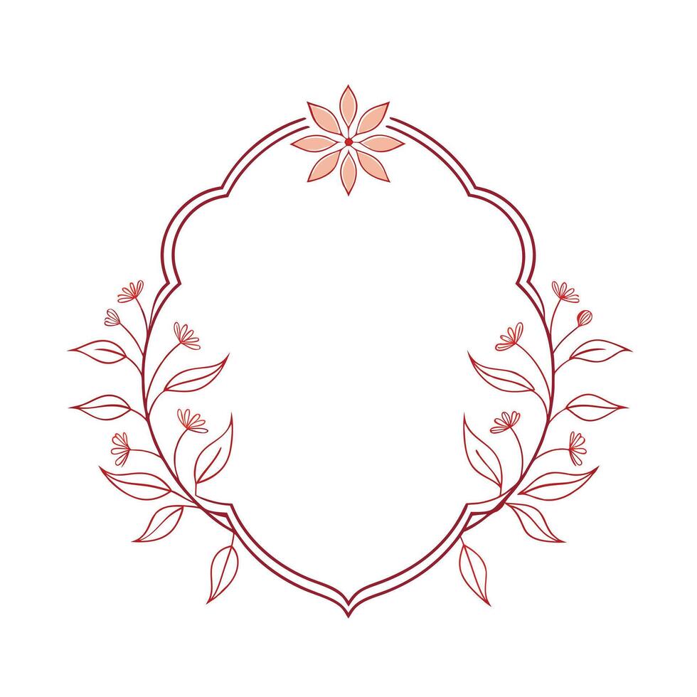 Beautiful Floral Frame Border Illustration vector