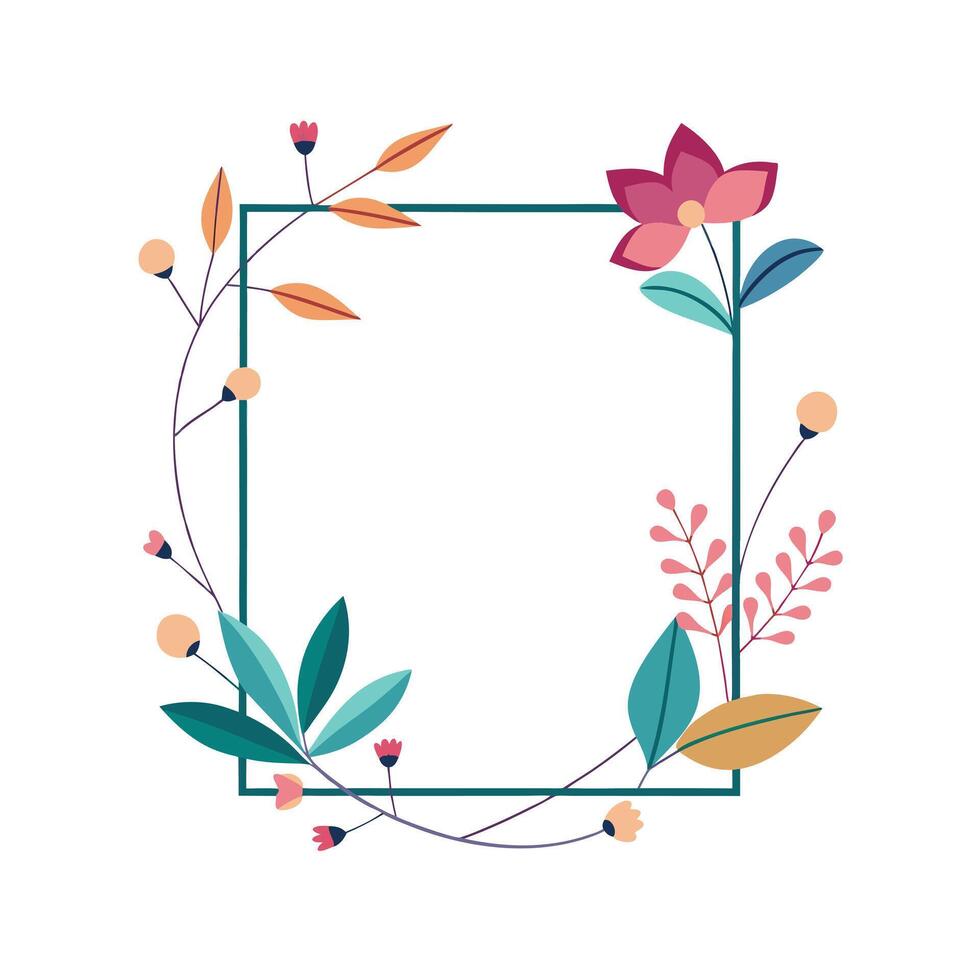 Beautiful Floral Frame Border Illustration vector