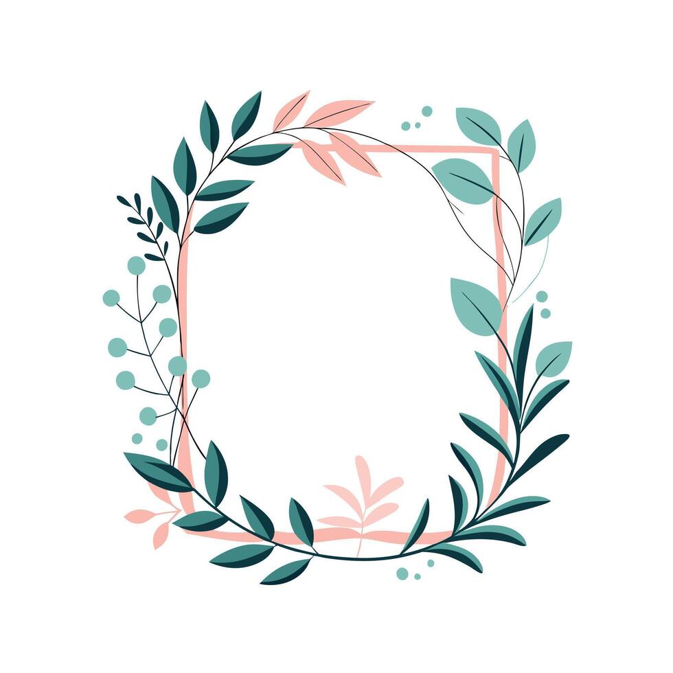 Beautiful Floral Frame Border Illustration vector