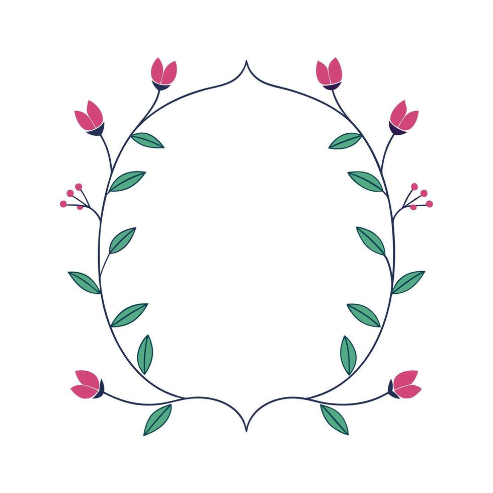 Beautiful Floral Frame Border Illustration vector