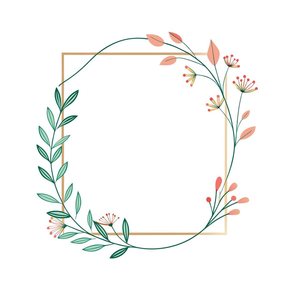 Beautiful Floral Frame Border Illustration vector