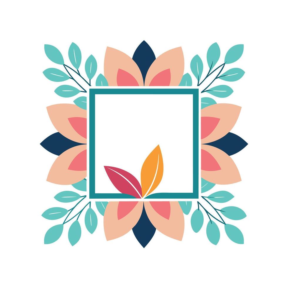 Beautiful Floral Frame Border Illustration vector