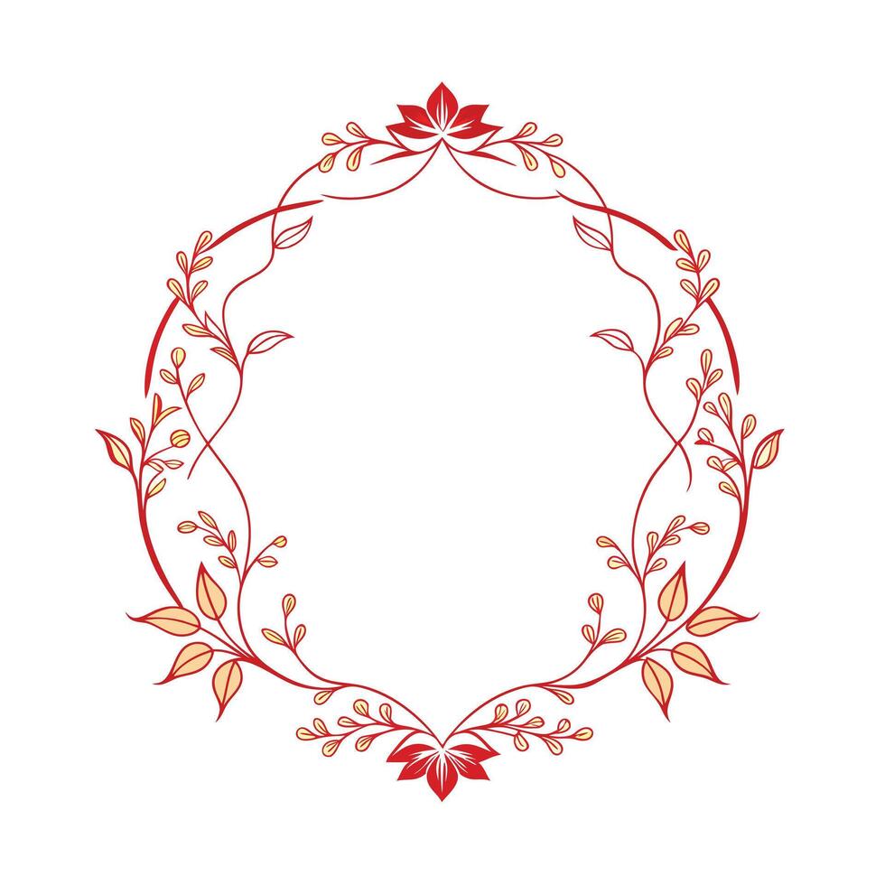 Beautiful Floral Frame Border Illustration vector
