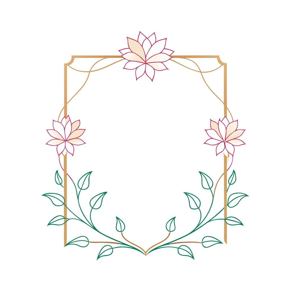 Beautiful Floral Frame Border Illustration vector