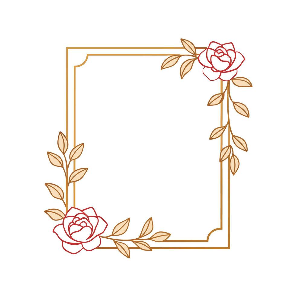 Beautiful Floral Frame Border Illustration vector
