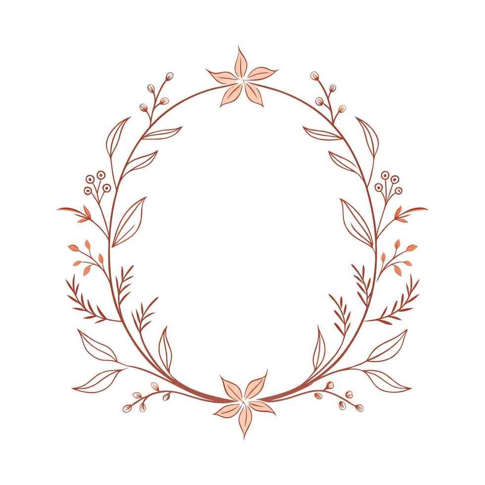 Beautiful Floral Frame Border Illustration vector