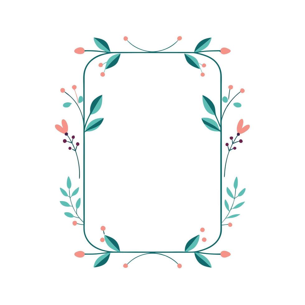 Beautiful Floral Frame Border Illustration vector