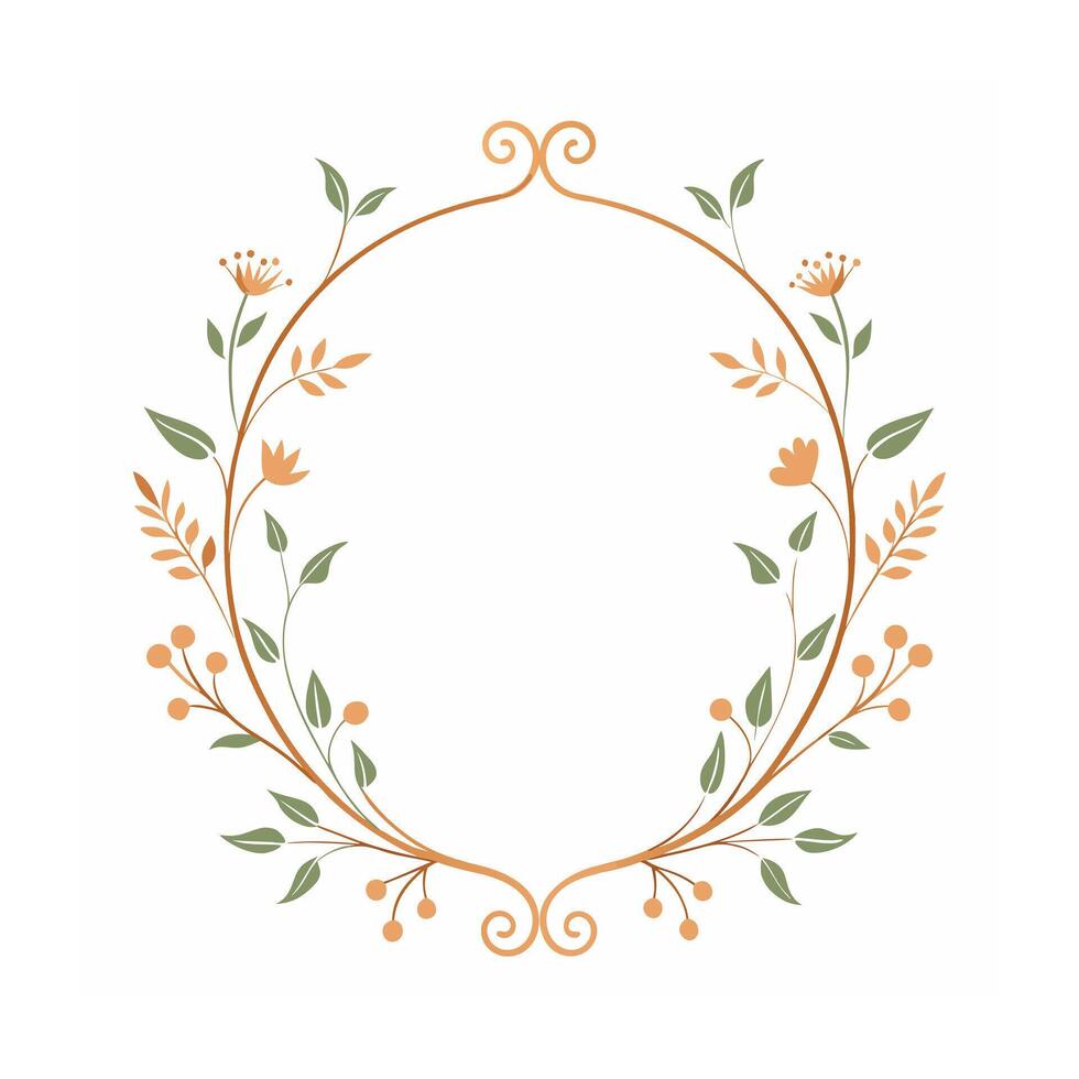 Beautiful Floral Frame Border Illustration vector