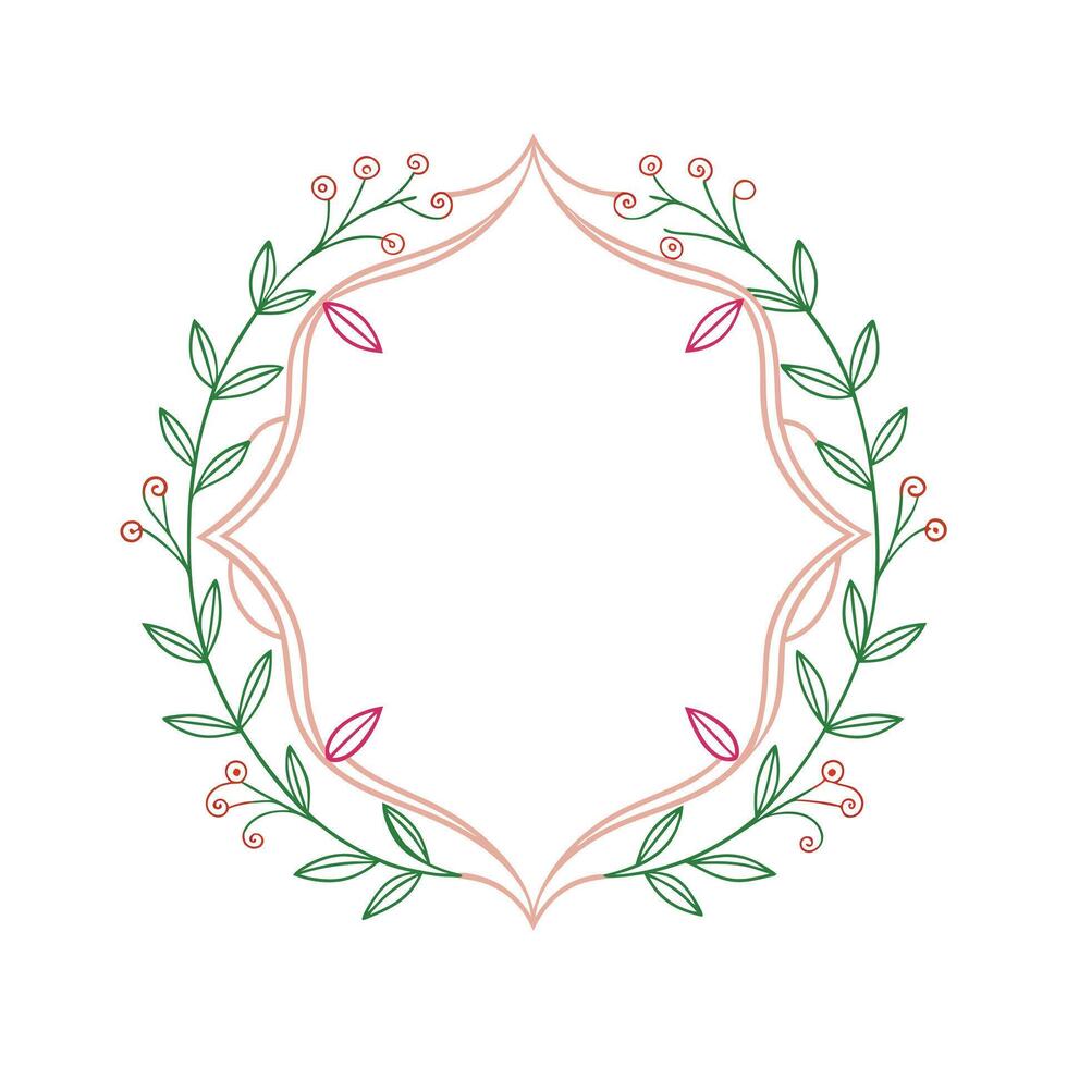 Beautiful Floral Frame Border Illustration vector
