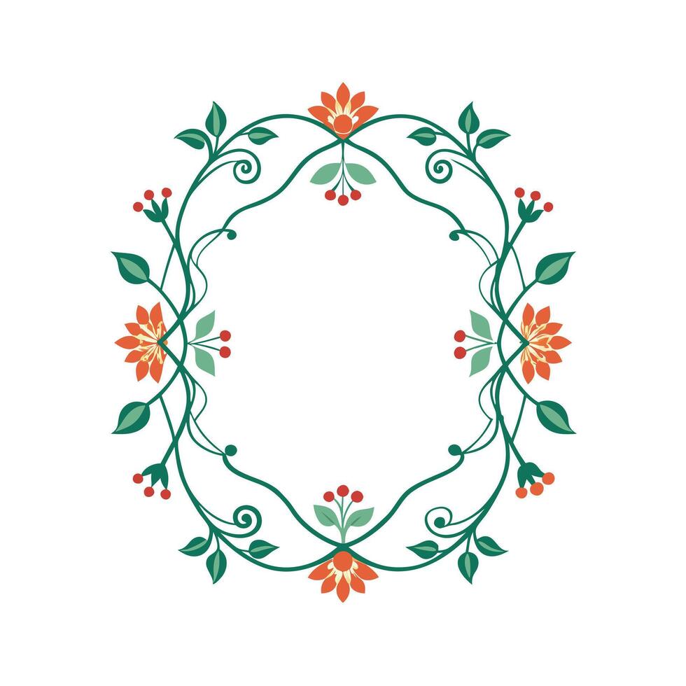 Beautiful Floral Frame Border Illustration vector