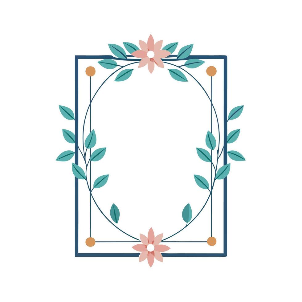 Beautiful Floral Frame Border Illustration vector