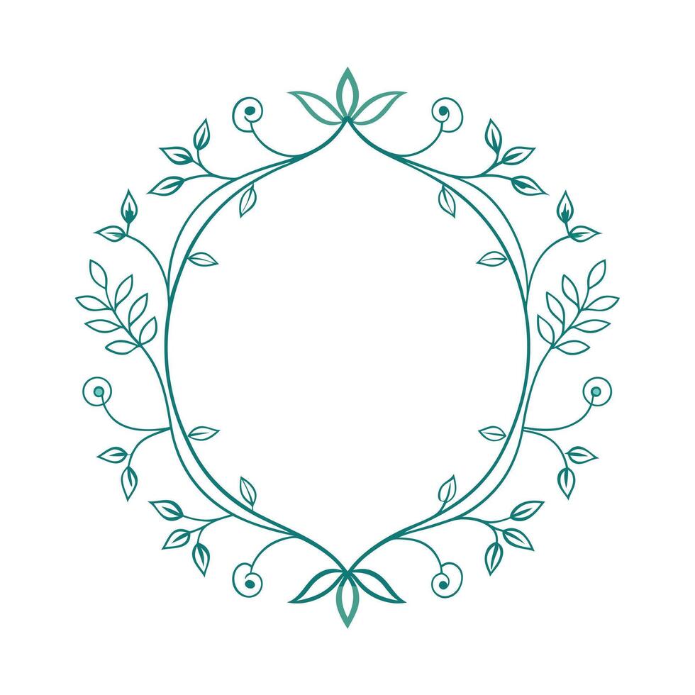Beautiful Floral Frame Border Illustration vector
