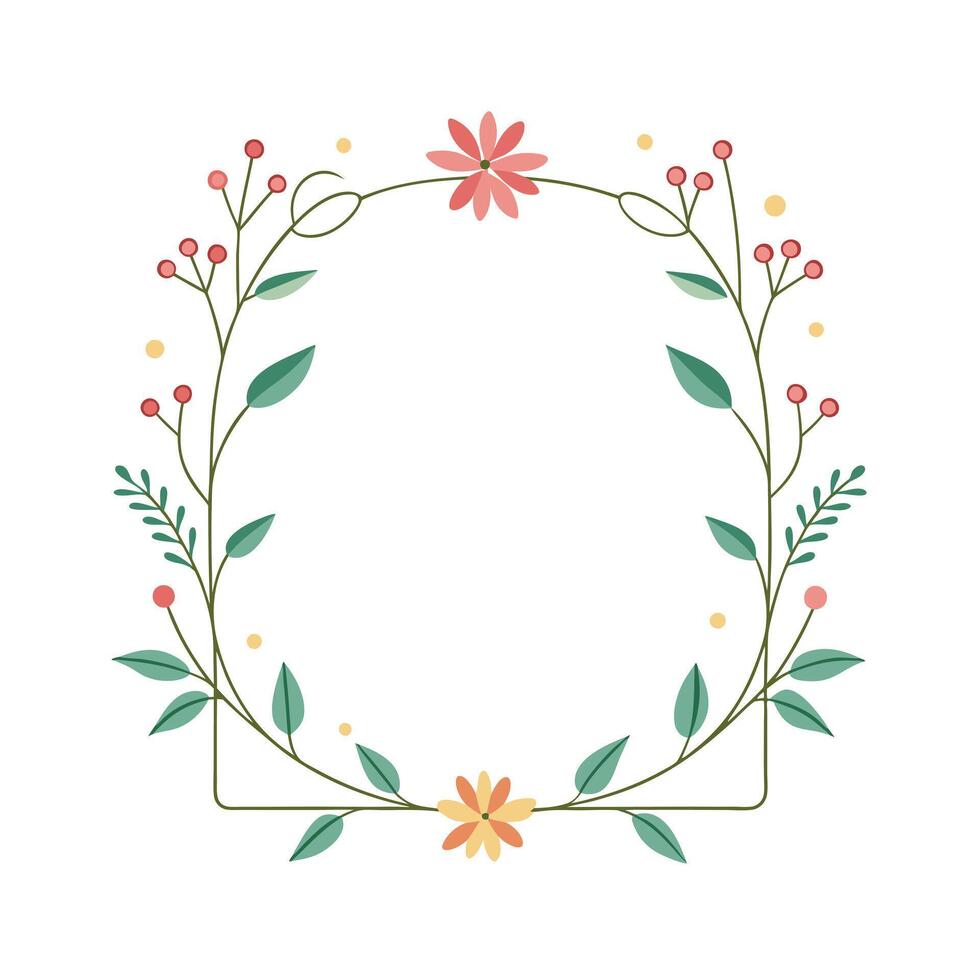 Beautiful Floral Frame Border Illustration vector