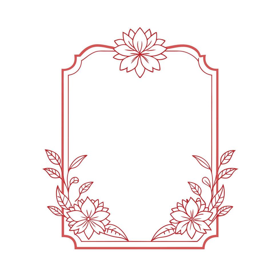 Beautiful Floral Frame Border Illustration vector