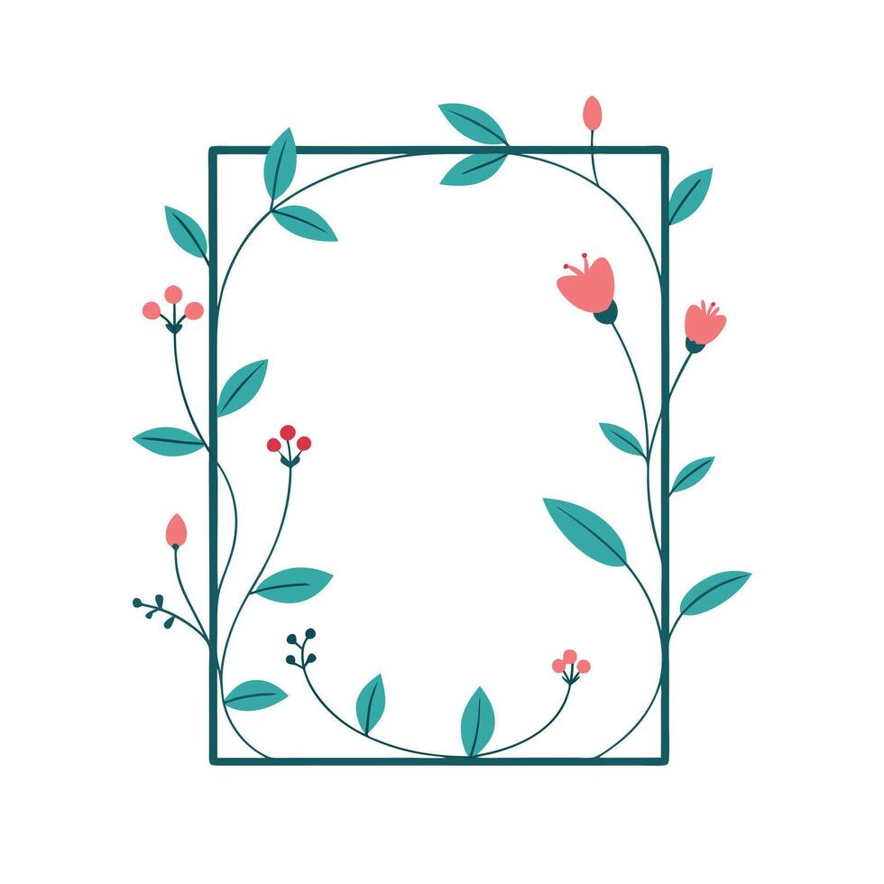 Beautiful Floral Frame Border Illustration vector