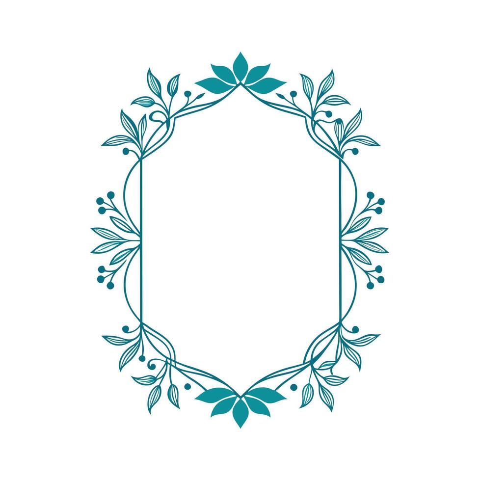 Beautiful Floral Frame Border Illustration vector