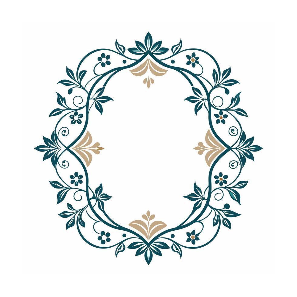 Beautiful Floral Frame Border Illustration vector