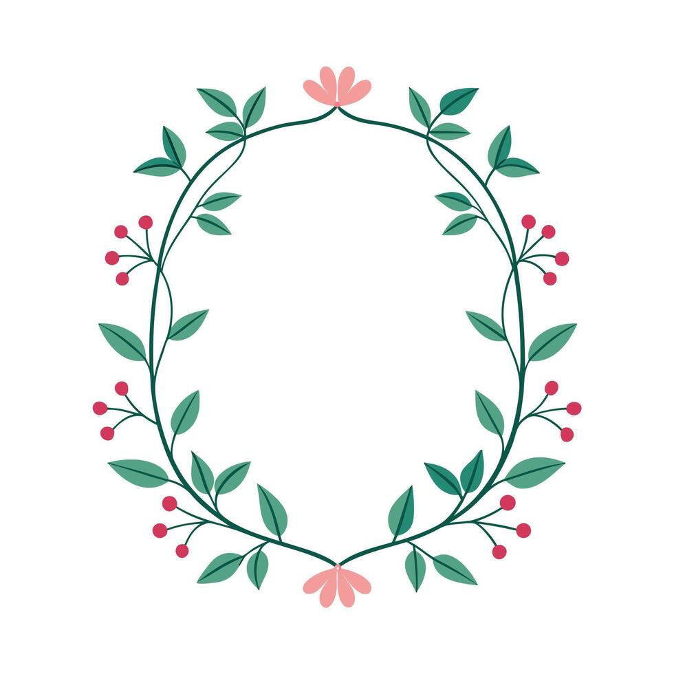 Beautiful Floral Frame Border Illustration vector