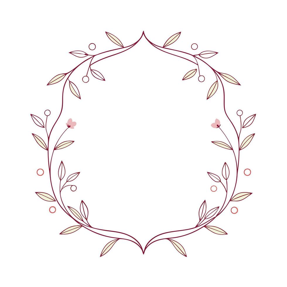 Beautiful Floral Frame Border Illustration vector