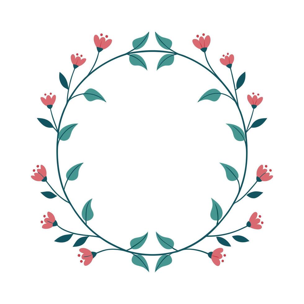Beautiful Floral Frame Border Illustration vector