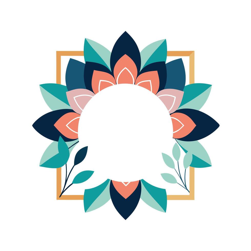 Beautiful Floral Frame Border Illustration vector