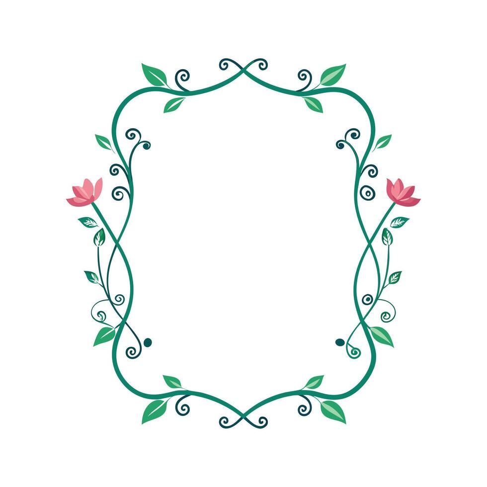 Beautiful Floral Frame Border Illustration vector
