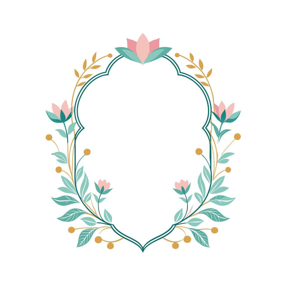 Beautiful Floral Frame Border Illustration vector