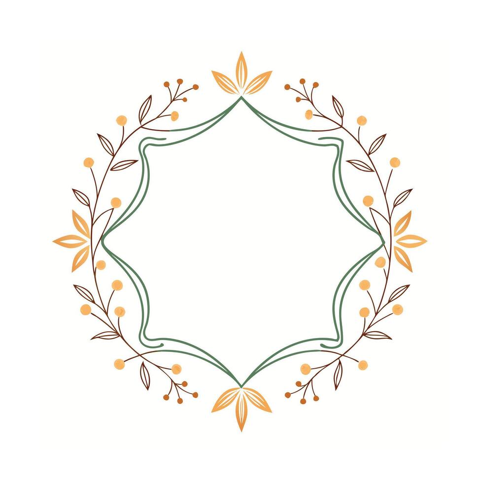 Beautiful Floral Frame Border Illustration vector