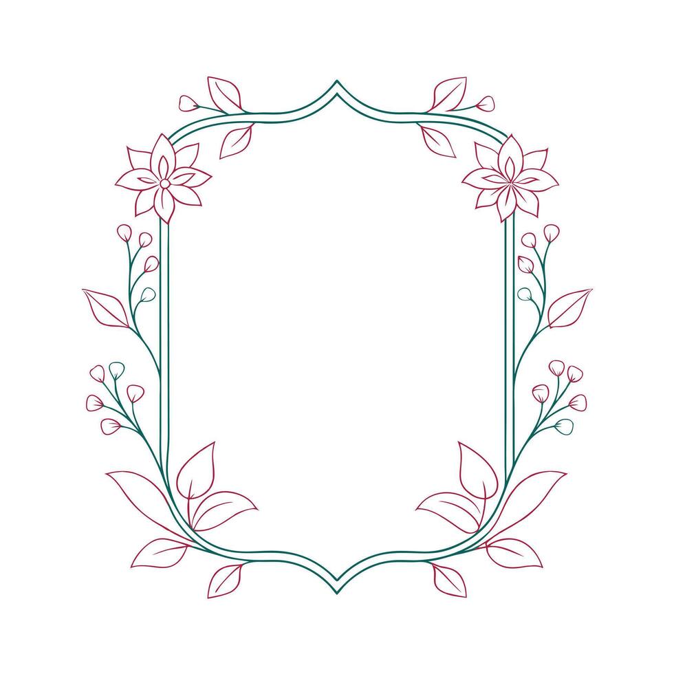 Beautiful Floral Frame Border Illustration vector
