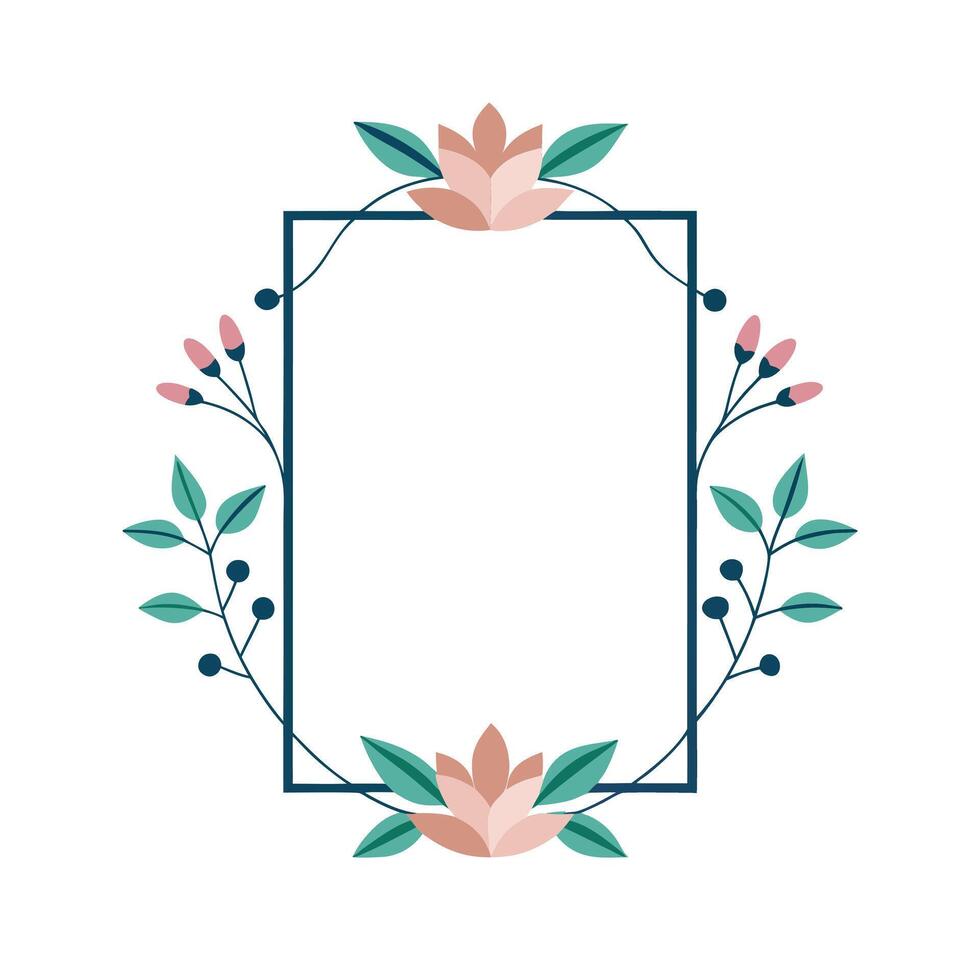 Beautiful Floral Frame Border Illustration vector