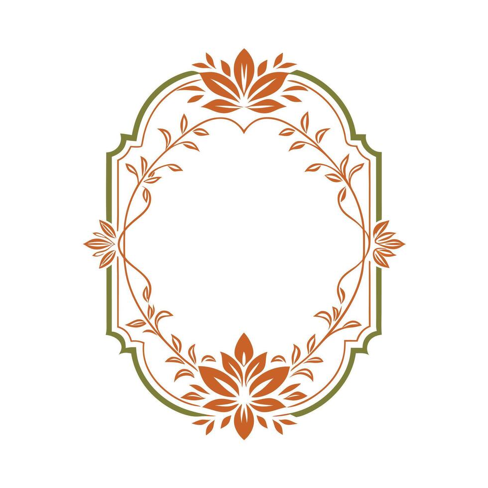 Beautiful Floral Frame Border Illustration vector