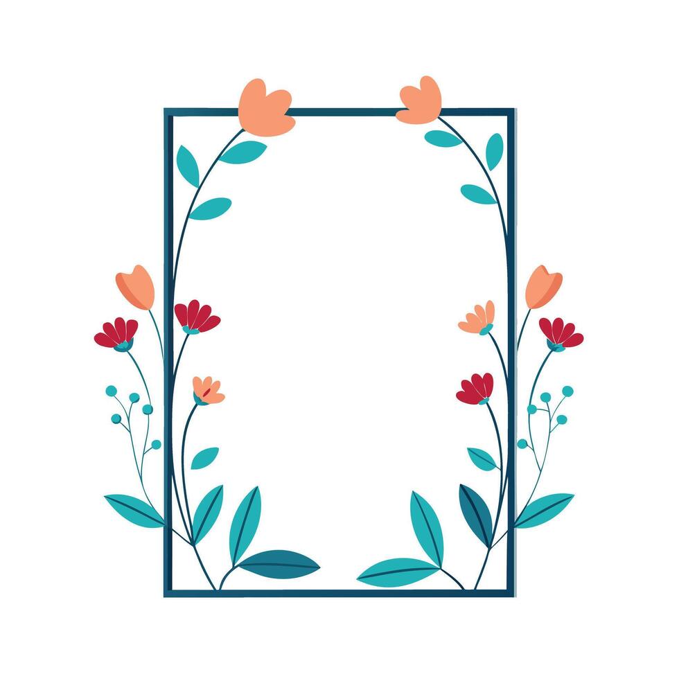Beautiful Floral Frame Border Illustration vector