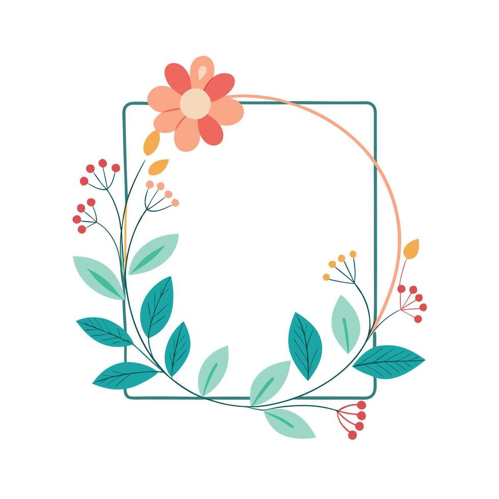Beautiful Floral Frame Border Illustration vector