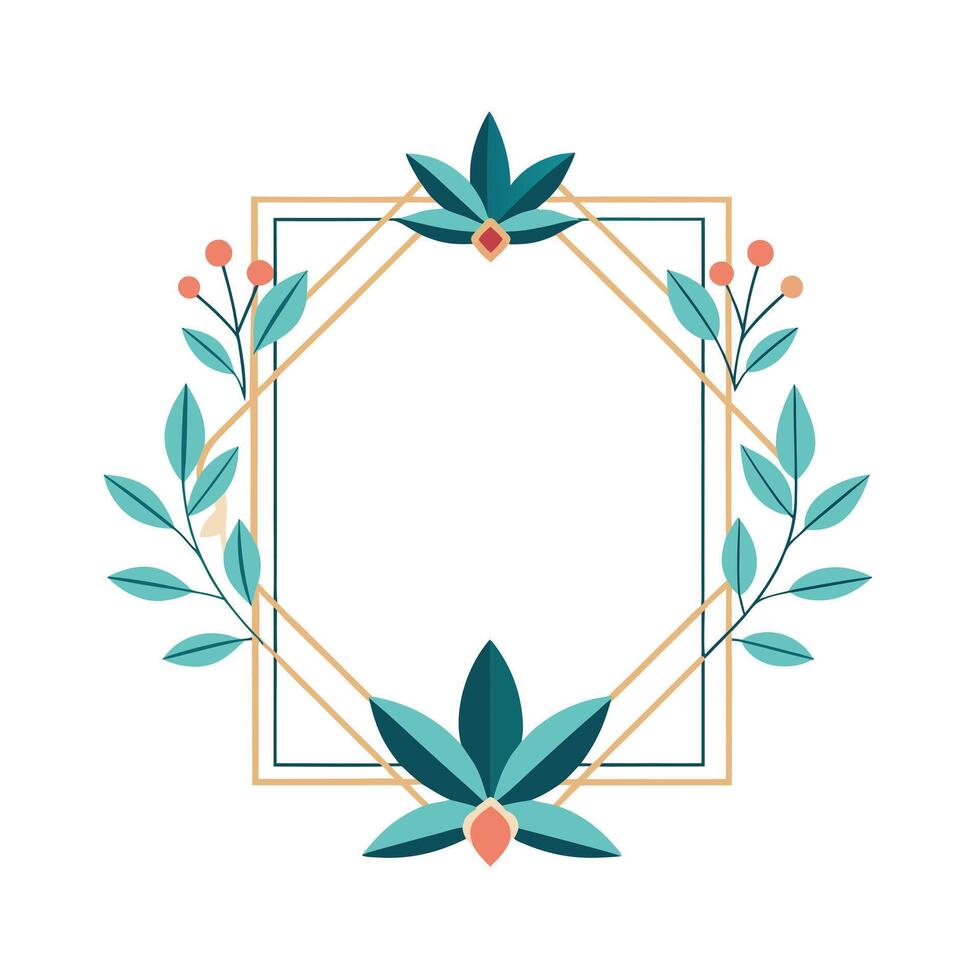 Beautiful Floral Frame Border Illustration vector
