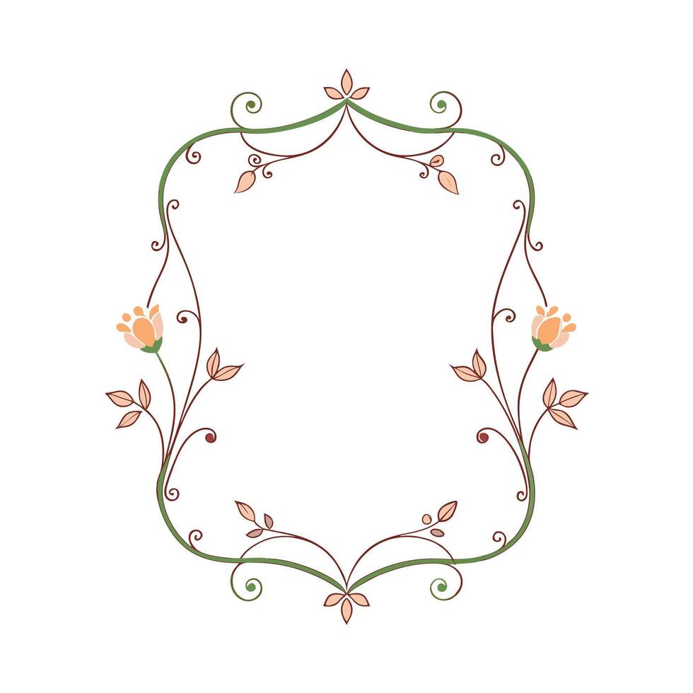 Beautiful Floral Frame Border Illustration vector