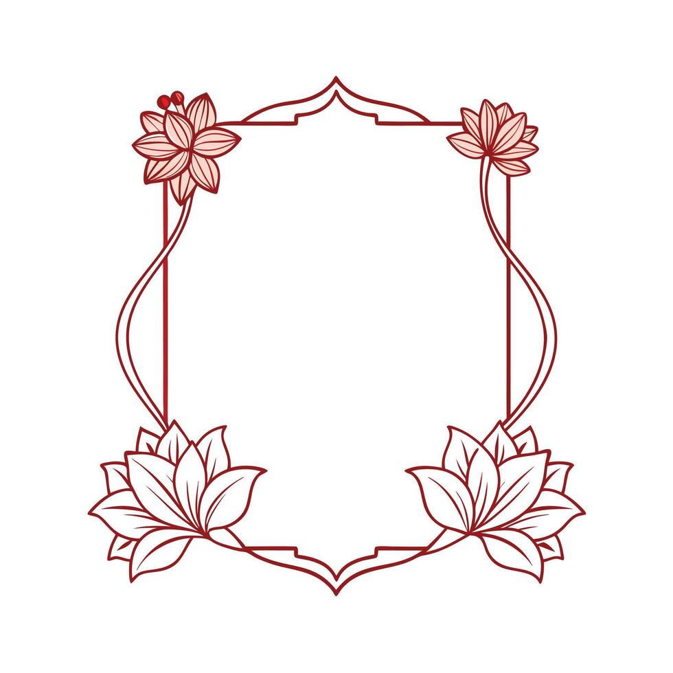 Beautiful Floral Frame Border Illustration vector