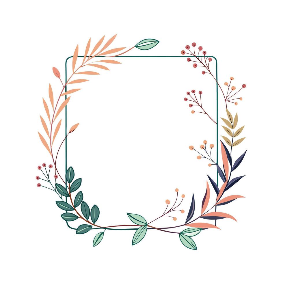 Beautiful Floral Frame Border Illustration vector