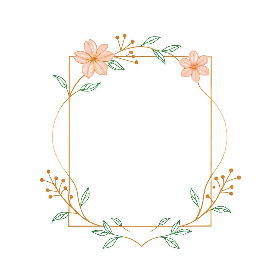 Beautiful Floral Frame Border Illustration vector