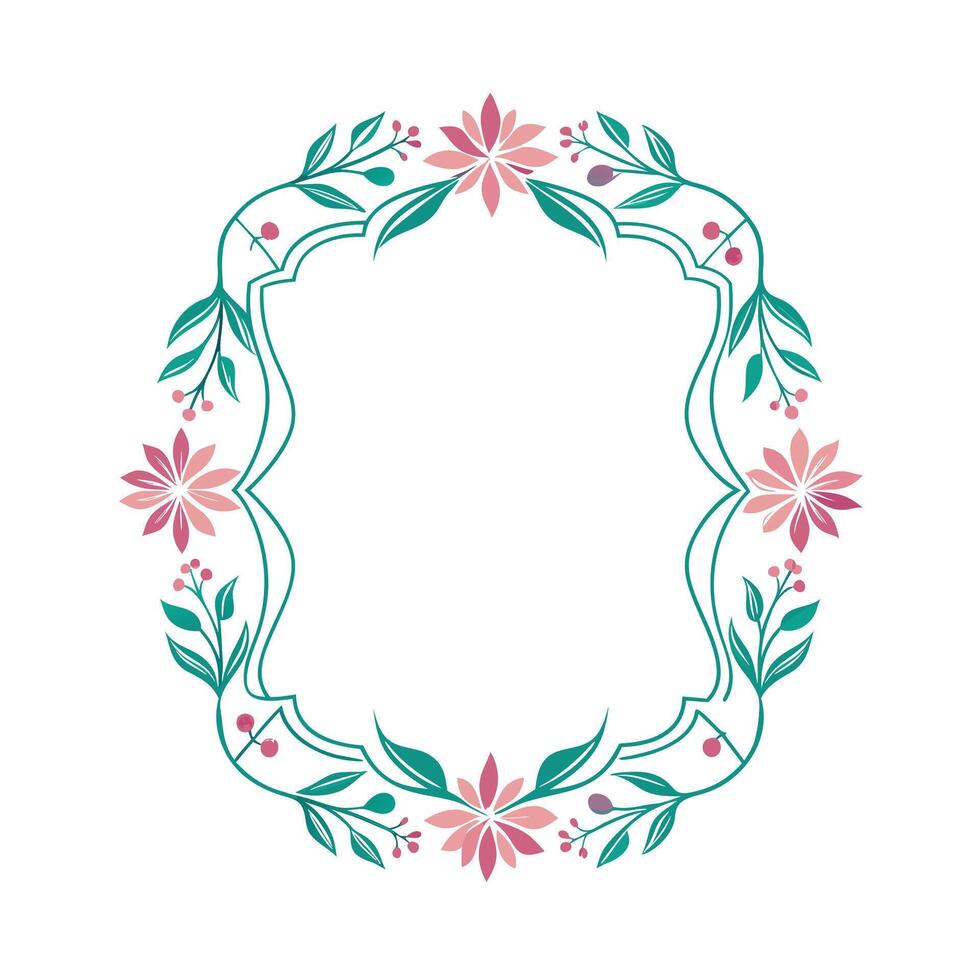Beautiful Floral Frame Border Illustration vector
