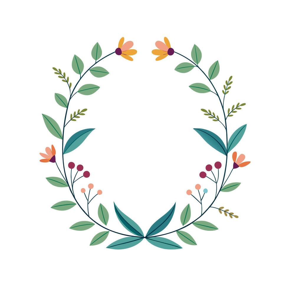 Beautiful Floral Frame Border Illustration vector