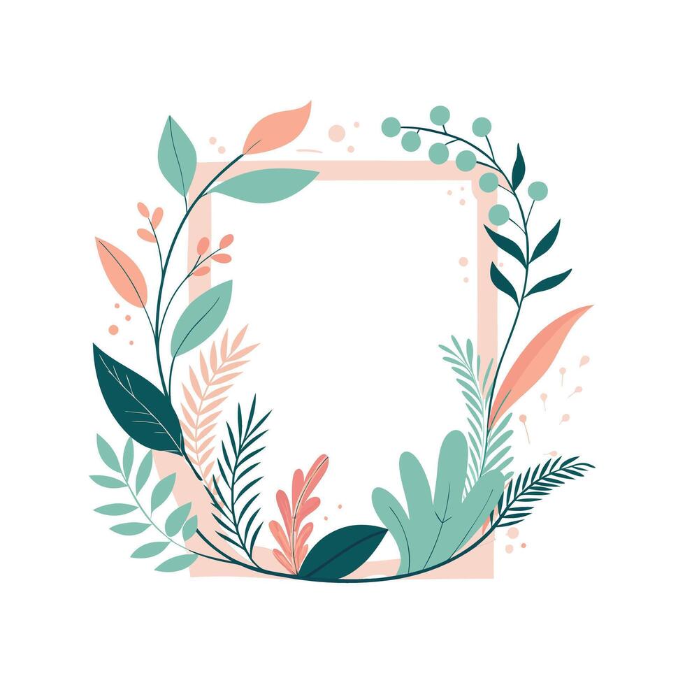 Beautiful Floral Frame Border Illustration vector