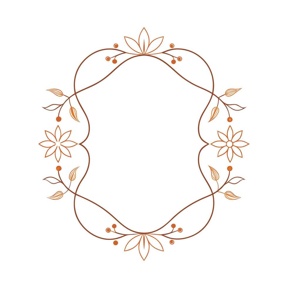 Beautiful Floral Frame Border Illustration vector
