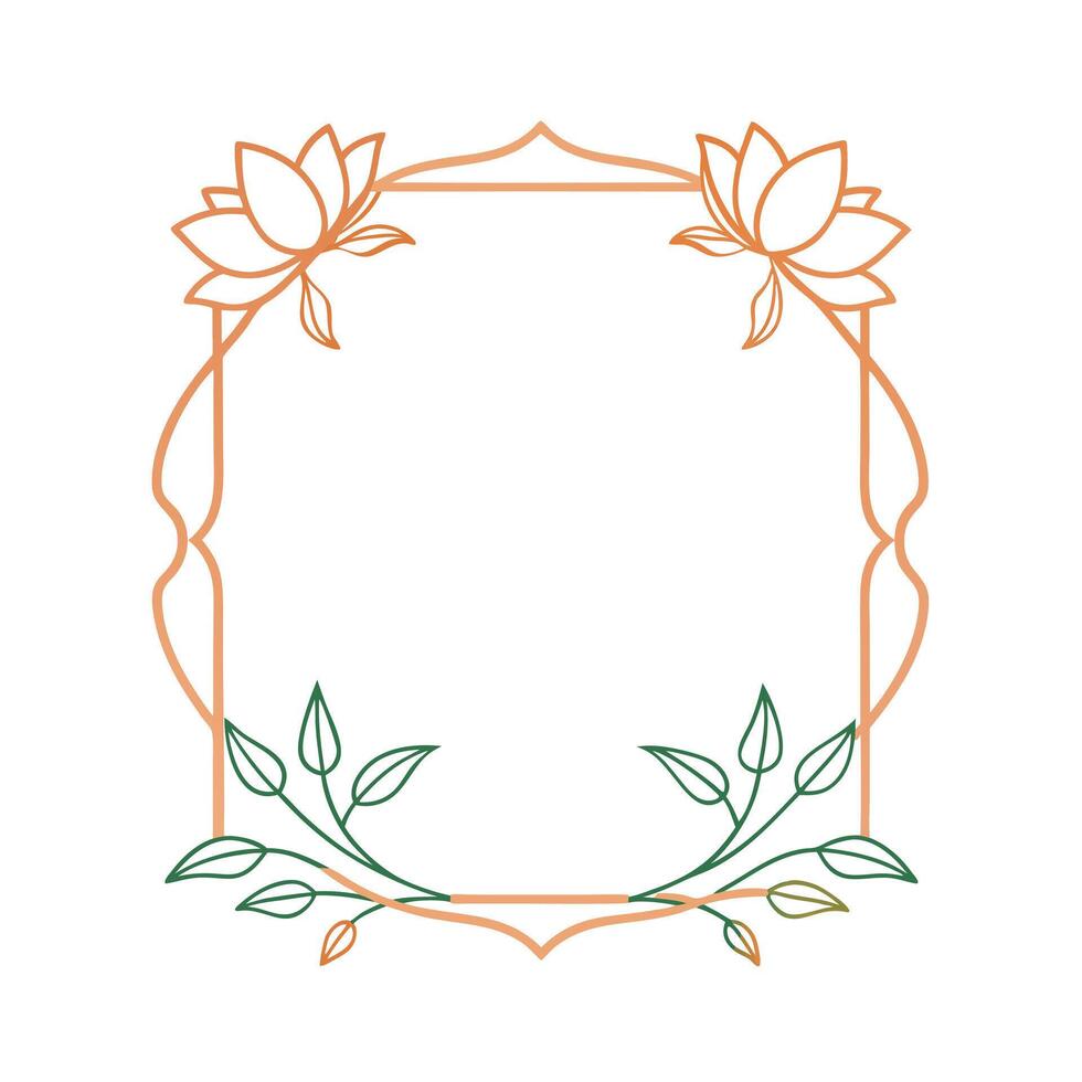 Beautiful Floral Frame Border Illustration vector