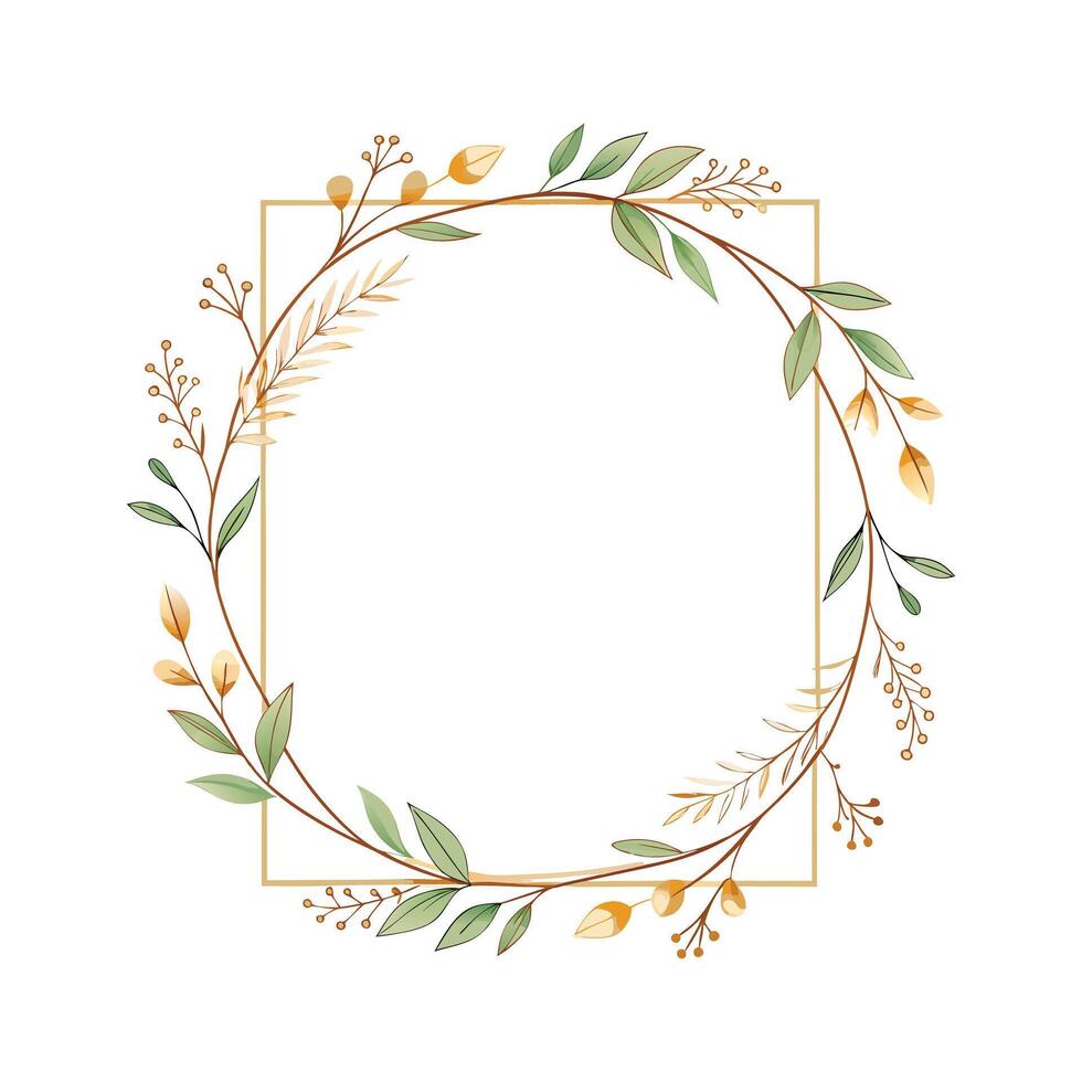 Beautiful Floral Frame Border Illustration vector